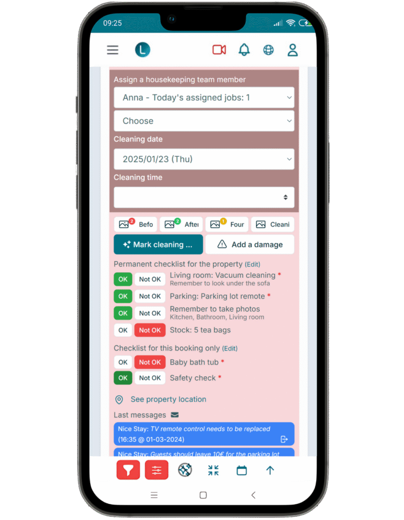 Lula.Cleaning is a powerful cleaning management software with built-in quality control tools designed for short-term rental hosts, property managers, and cleaning companies. If you are looking for a cleaning checklist app, cleaning inspection software, or Airbnb cleaning management solution, Lula helps you maintain the highest cleaning standards across every property. Use step-by-step cleaning checklists, photo guidelines, and visual proof of completed work to standardize your cleaning processes. This housekeeping management software allows teams to upload before-and-after photos, track cleaning performance, and ensure every task is completed according to your standards. Perfect for anyone searching for cleaning quality control software, cleaning business software, or property management cleaning tools. Whether you manage vacation rentals, apartments, offices, or commercial spaces, Lula improves cleaning accountability, reduces errors, and delivers consistent results. With real-time updates, team visibility, and centralized cleaning management, Lula.Cleaning makes it easy to scale your operations while maintaining full control over quality and performance.